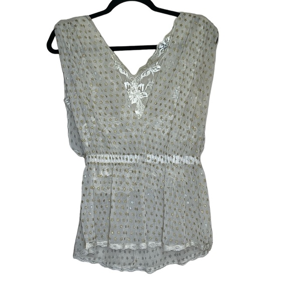 Free People Metallic Star Size XS Blouse - Picture 4 of 4